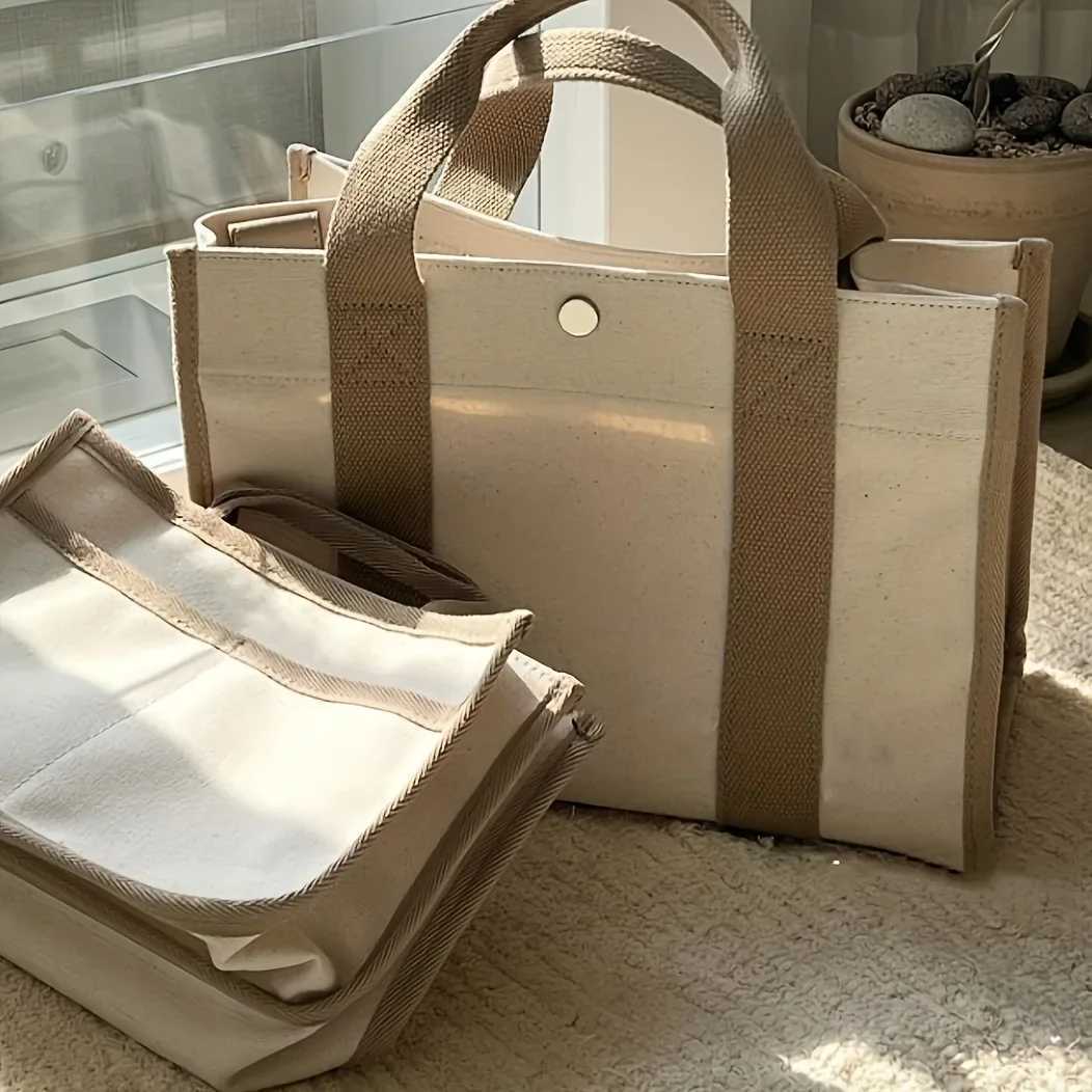 Korean Instagram Mommy Bag New Canvas One Shoulder Diagonal Straddle Bag Large Capacity Multi functional Mom and Baby Bag XJ250604