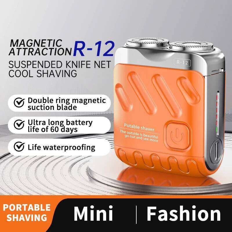 9000Rpm High Speed Premium Portable Shaver Magnetic Blades 60Days Battery Life Type C Fast Charge Ipx7 Waterproof Travel Razor