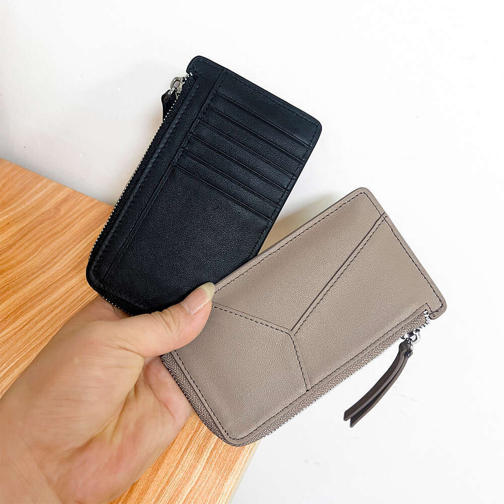 Genuine Leather Patchwork Coin Purse for Women, New Fashion Versatile Multi-Card Slot Short Wallet, Cowhide ID Card Holder