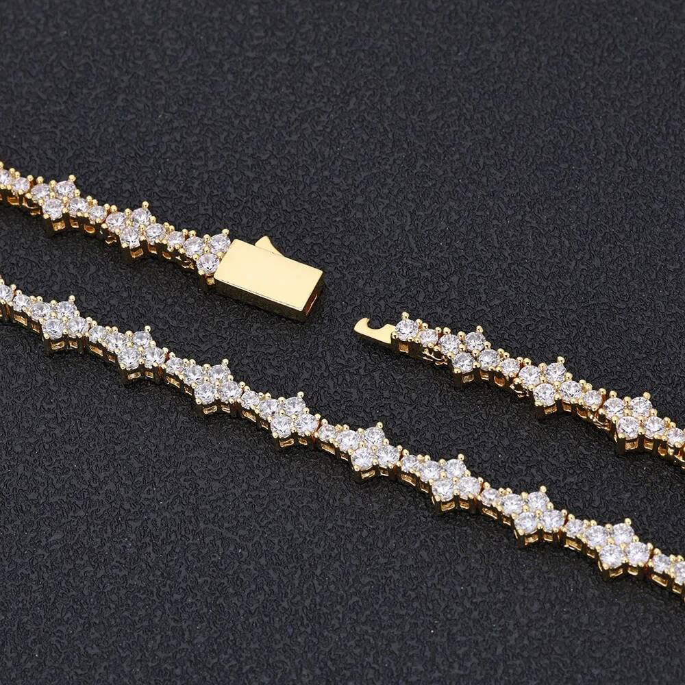 Fashion Necklaces for Women Cubic Zirconia Tennis Chain Bracelets Iced Out Hop Hip Jewelry Gift