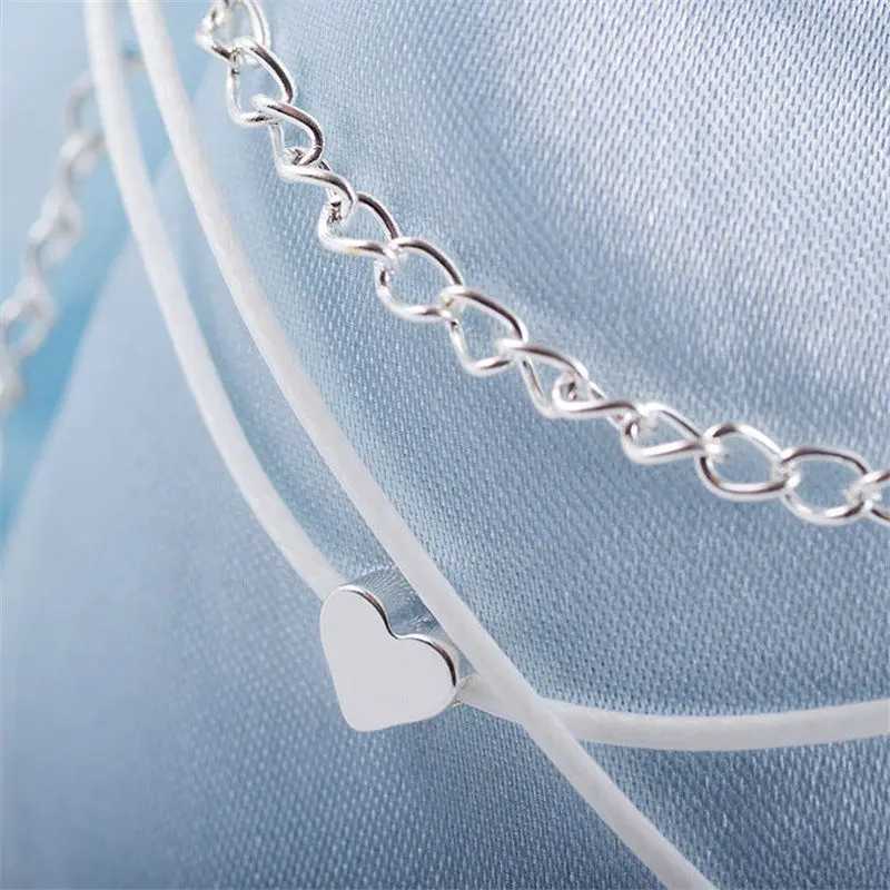 Bohemian Anklet Bracelet On The Leg Fashion Heart Female Anklets Barefoot For Women Leg Chain Beach Foot Jewelry W250604