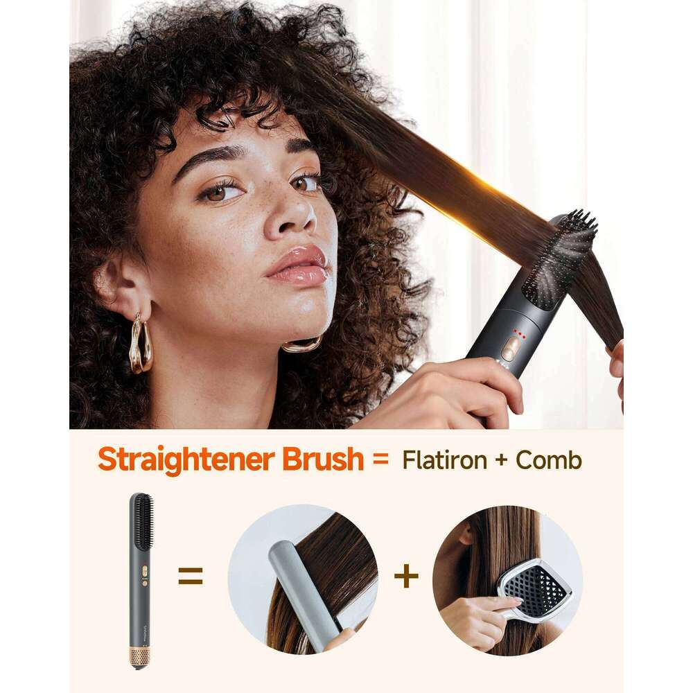 Hair Brush 6 In 1 Air Styling&Drying Multi-Styler With Auto-Wrap Curlers,High-Speed Frizz-Free Blow Dryer