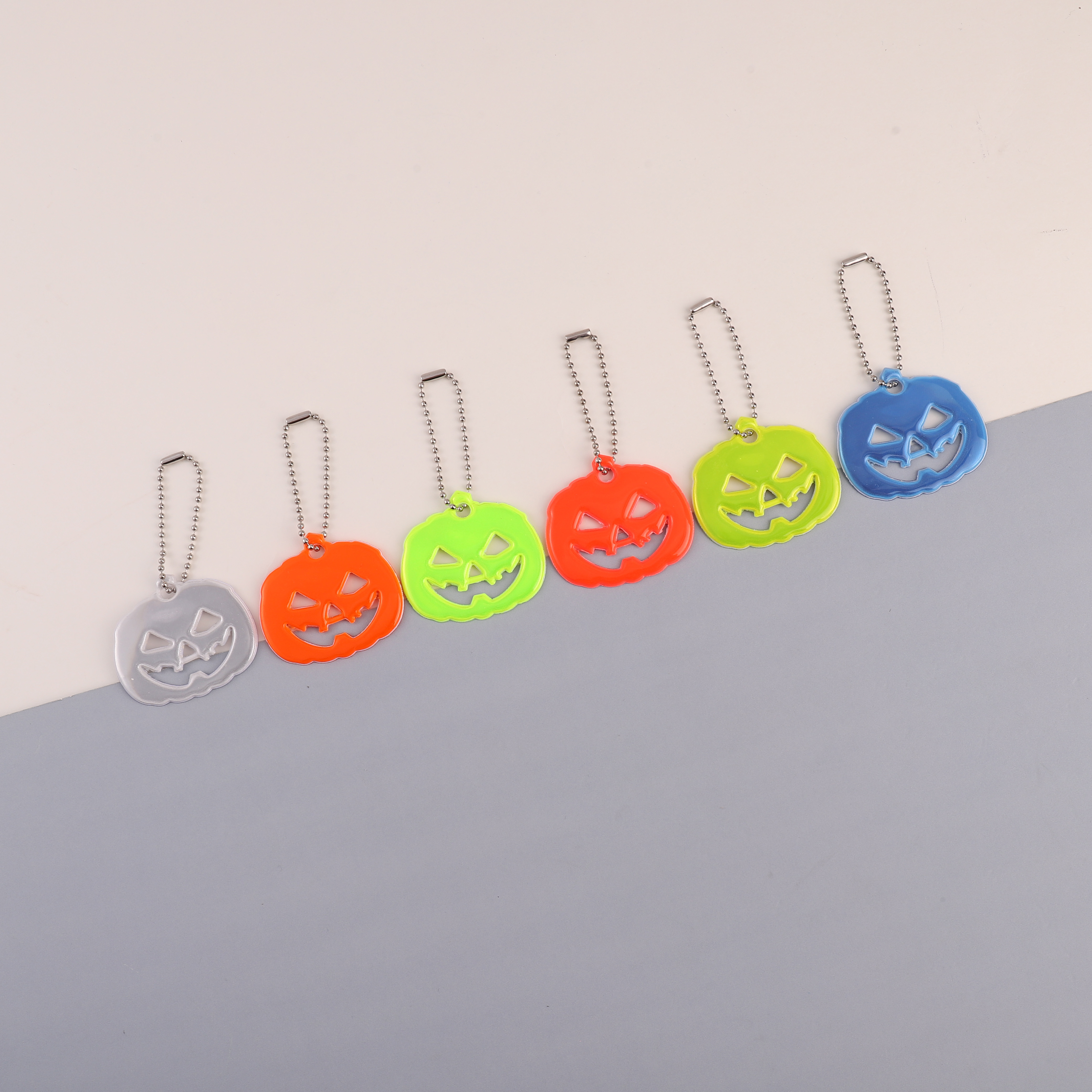 Halloween-Themed Pumpkin Nightlight Hanging Decoration with Creative Reflective Design