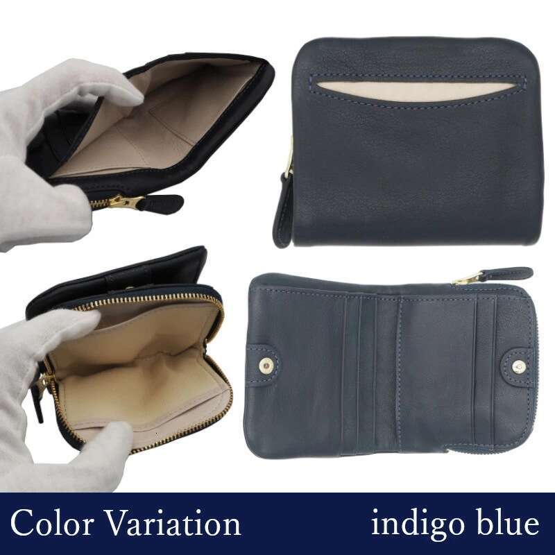 Hot Selling Women's Genuine Leather Fashion Multi-Card Slot Anti-Theft Card Holder Short Coin Storage Snap Button Wallet