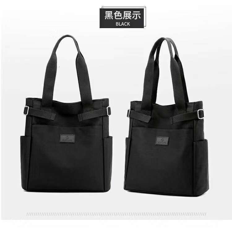 New Canvas Shoulder Nylon Cloth Large Capacity Multi-pocket Casual Tote Bag