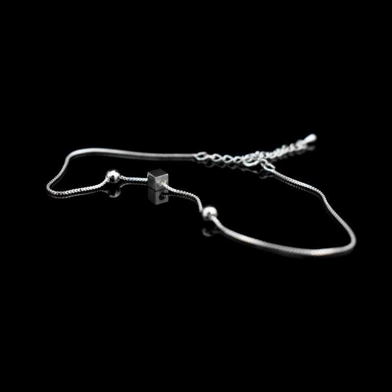 New Fashion Star Square Bead Pendant Anklets 925 Sterling Silver Simple Exquisite Summer Foot Chain Bracelets Women Jewelry Gift W250604