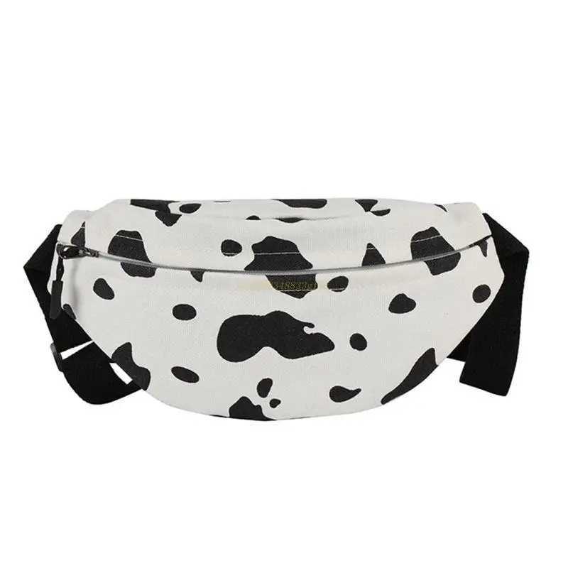 Women Cow Print Waist Fanny Pack Belt Pouch Travel Hip Bum Shoulder Bag Purse Drop Shipping W250604