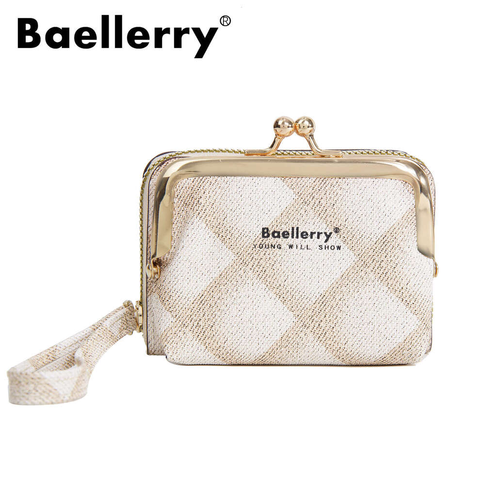 New Women's Coin Purse Baellerry Compact Quilted Zipper Accordion Card Holder Ins Multi-Functional Wallet