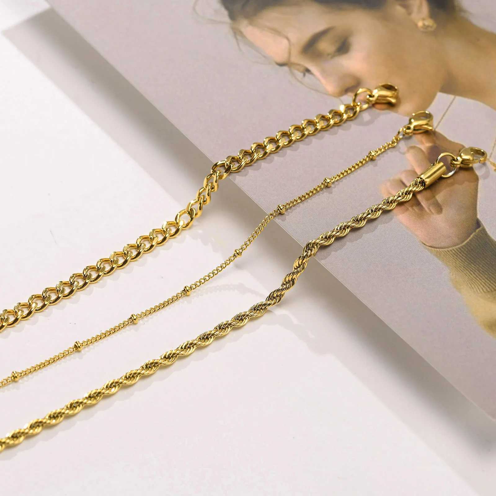 Vnox Charm Anklet For Women Girls Stainless Steel Heart Round Accessories Gold Color Chain Anklet Bracket Summer Beach Jewelry W250604