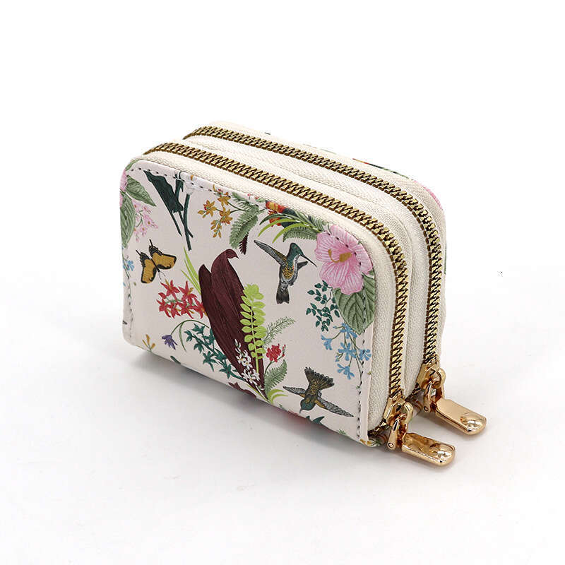 2025 New Chinese Style Holder Women, Large Capacity, Multiple Slots, Multifunctional Zipper Coin Purse, Anti-Degaussing Card Sleeve for Women