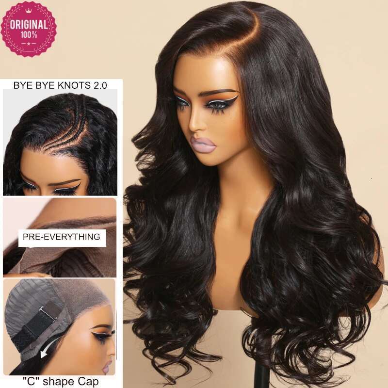 Beautyforever 3D Body Wave 7x5 Bye KNOTS Glueless Ready To Wear Brazilian Human Hair Wig Fits All Size Heads