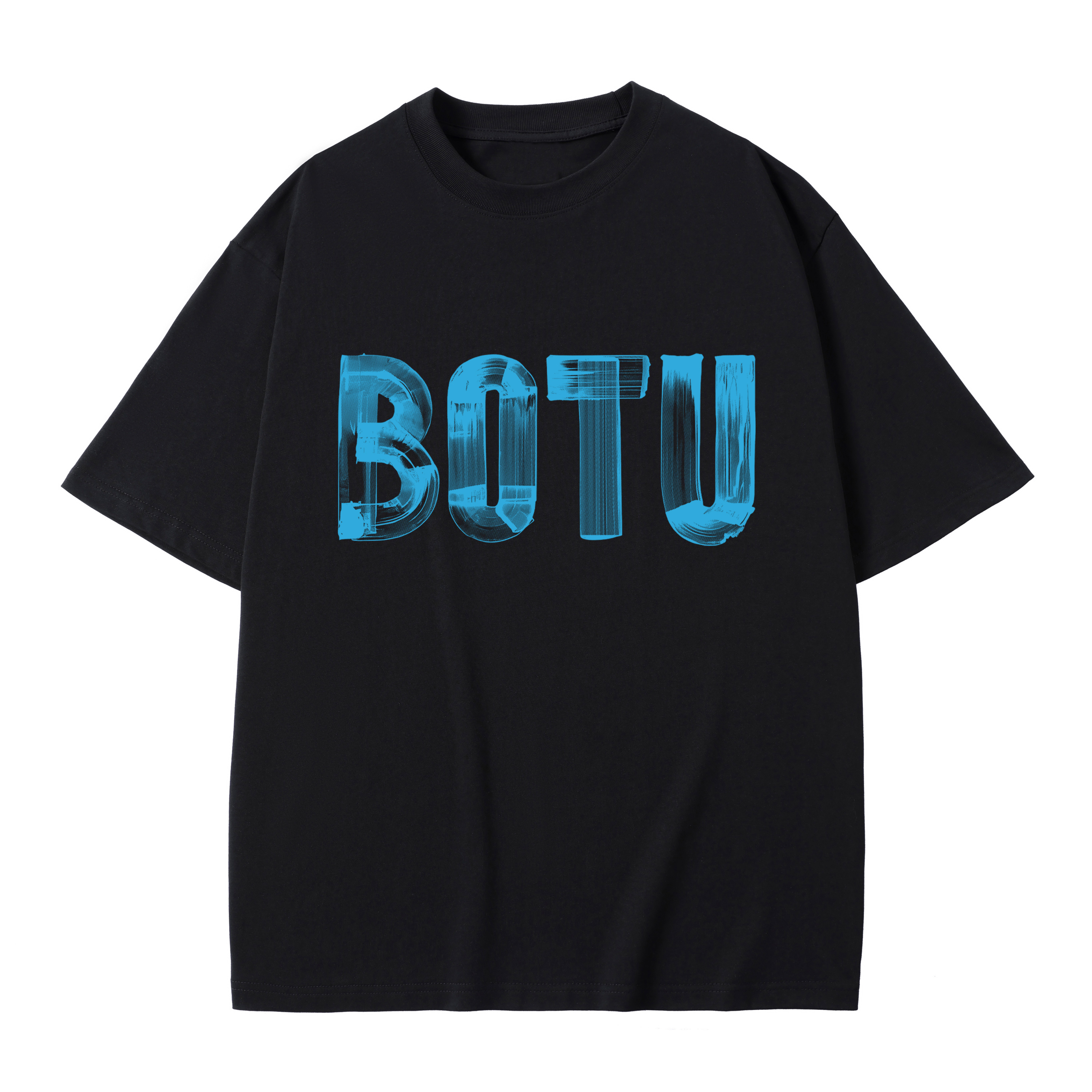 T-shirt men's top designer cotton T-shirt blue logo Painting short sleeved clothing high-quality fashionable T-shirt BROADTRUE