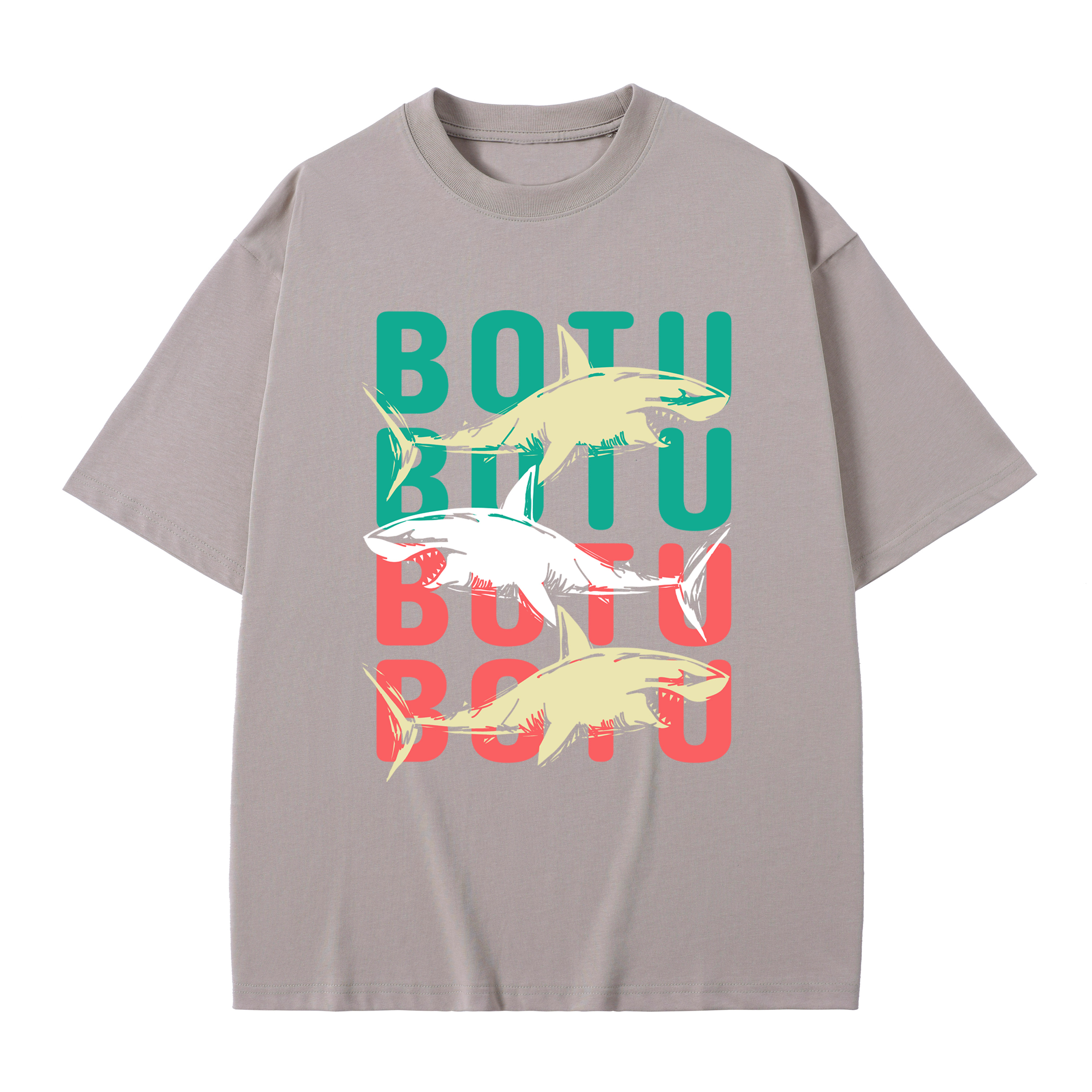 T-shirt men's top designer cotton T-shirt the Great White short sleeved clothing high-quality fashionable T-shirt BROADTRUE