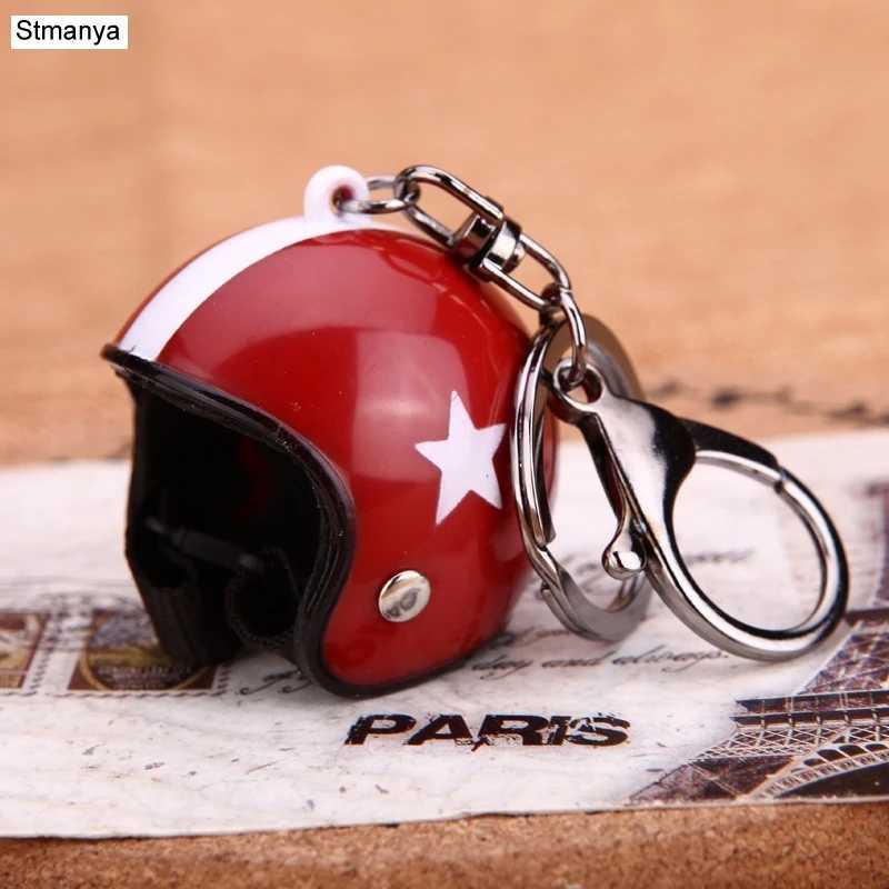 New Motorcycle Helmets Key chain Women men Cute Safety Helmet Car Keychain Bags Hot Key Ring gift Jewelry M250604