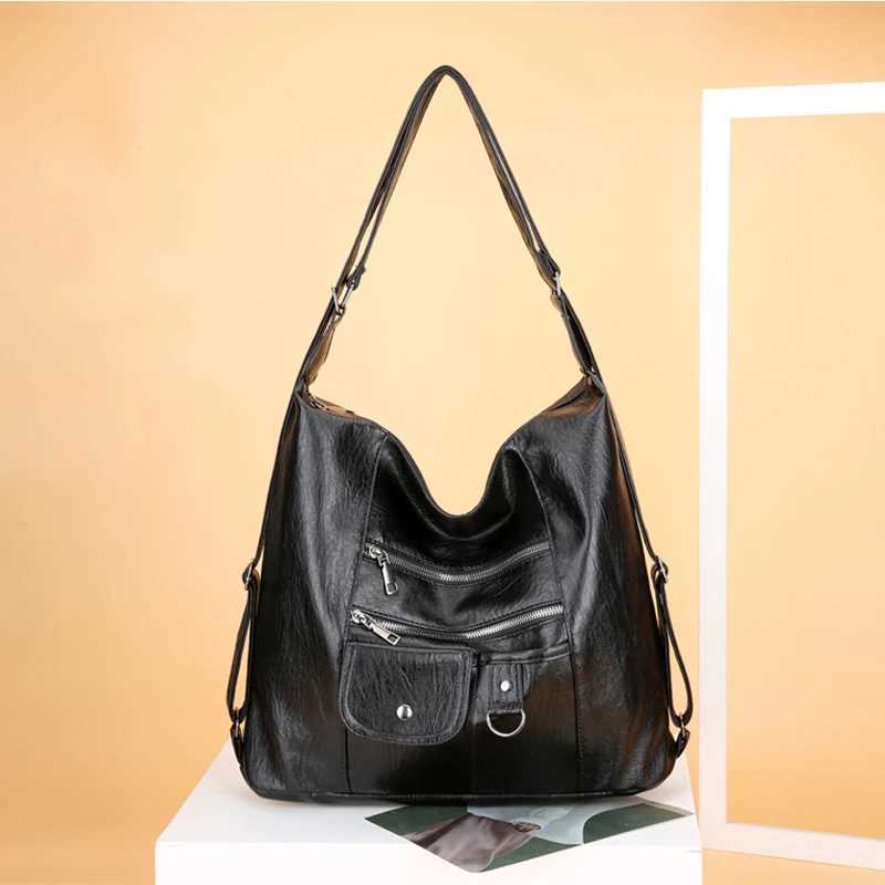 Street Retro Fashion Trend Womens Shoulder Crossbody Bag Zipper Large Capacity Travel Purse and Handbag Casual Backpack XJ250604