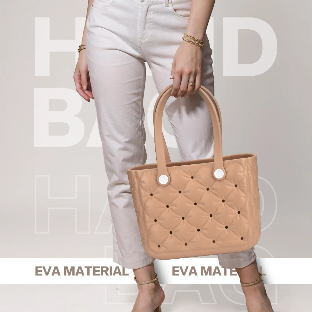 EVA Waterproof Handbag Beach Leisure Dopamine Candy Solid Color Printed High Quality Bag 250603