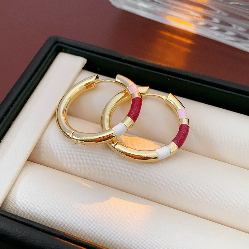 Ankela Red Personalized Geometric Earrings, Versatile, High end, Elegant, Earrings, Earrings, Buckles, Fashionable