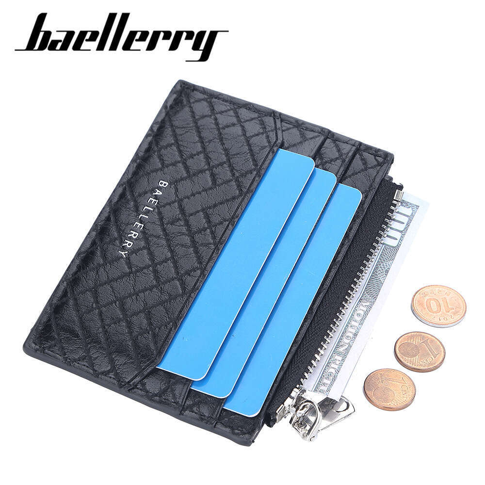 Baellerry New Men's Multi-Card Slot Thin Durable PU Coin Purse Holder Convenient Card Sleeve