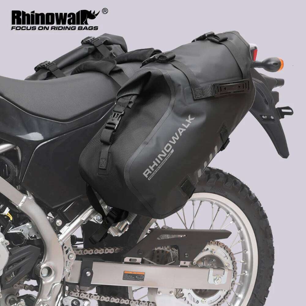 OLOEY Rhinowalk 100%Waterproof 18L/28L/48L Large Capacity 2 Pcs Universal Fit Motorcycle Pannier Bag Saddle Side Bags