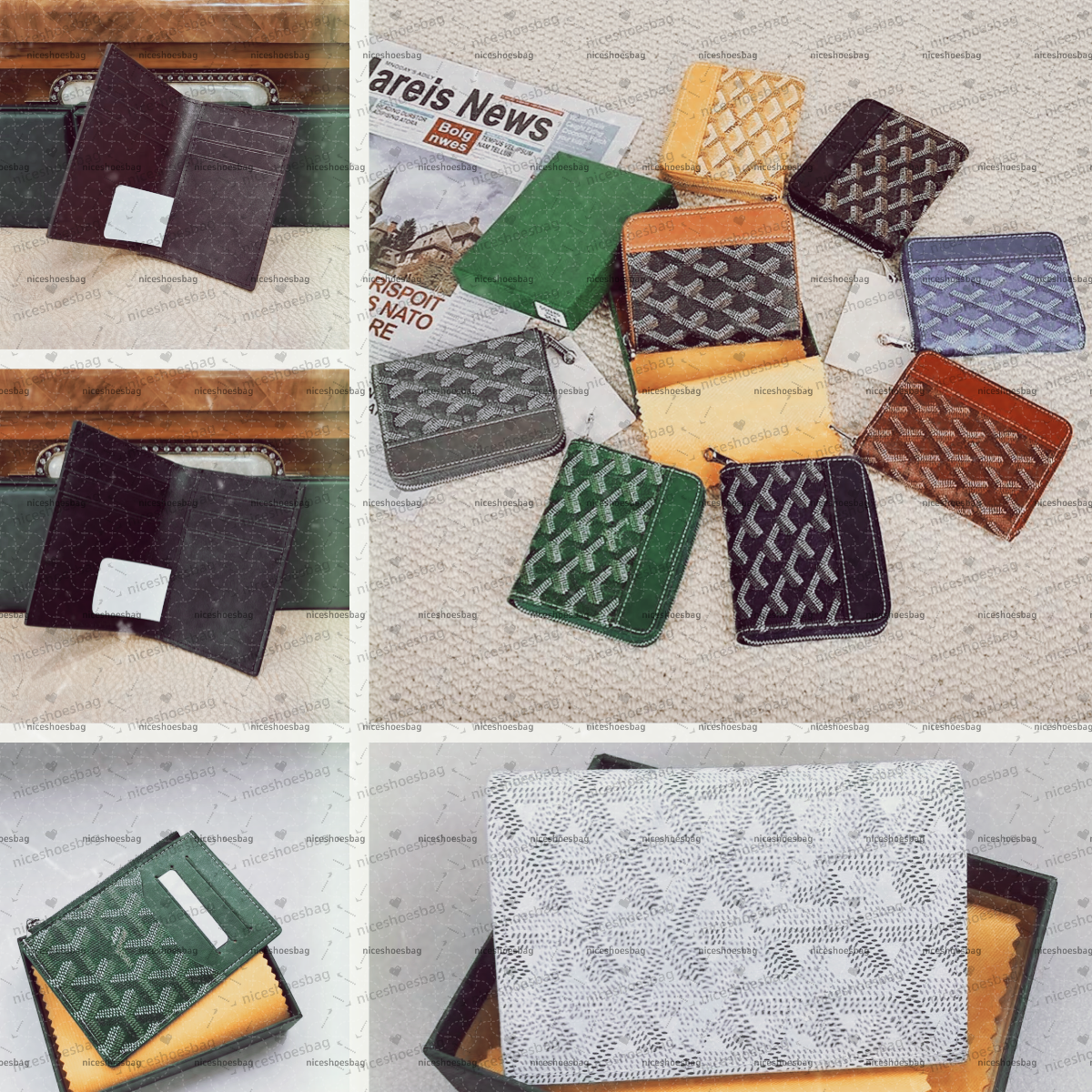 goyartcard holder designer wallet passport pouch ID Case card holder Pocket women Men Bag vintage Pebble Cardholder Credit Card Thin Bus Card