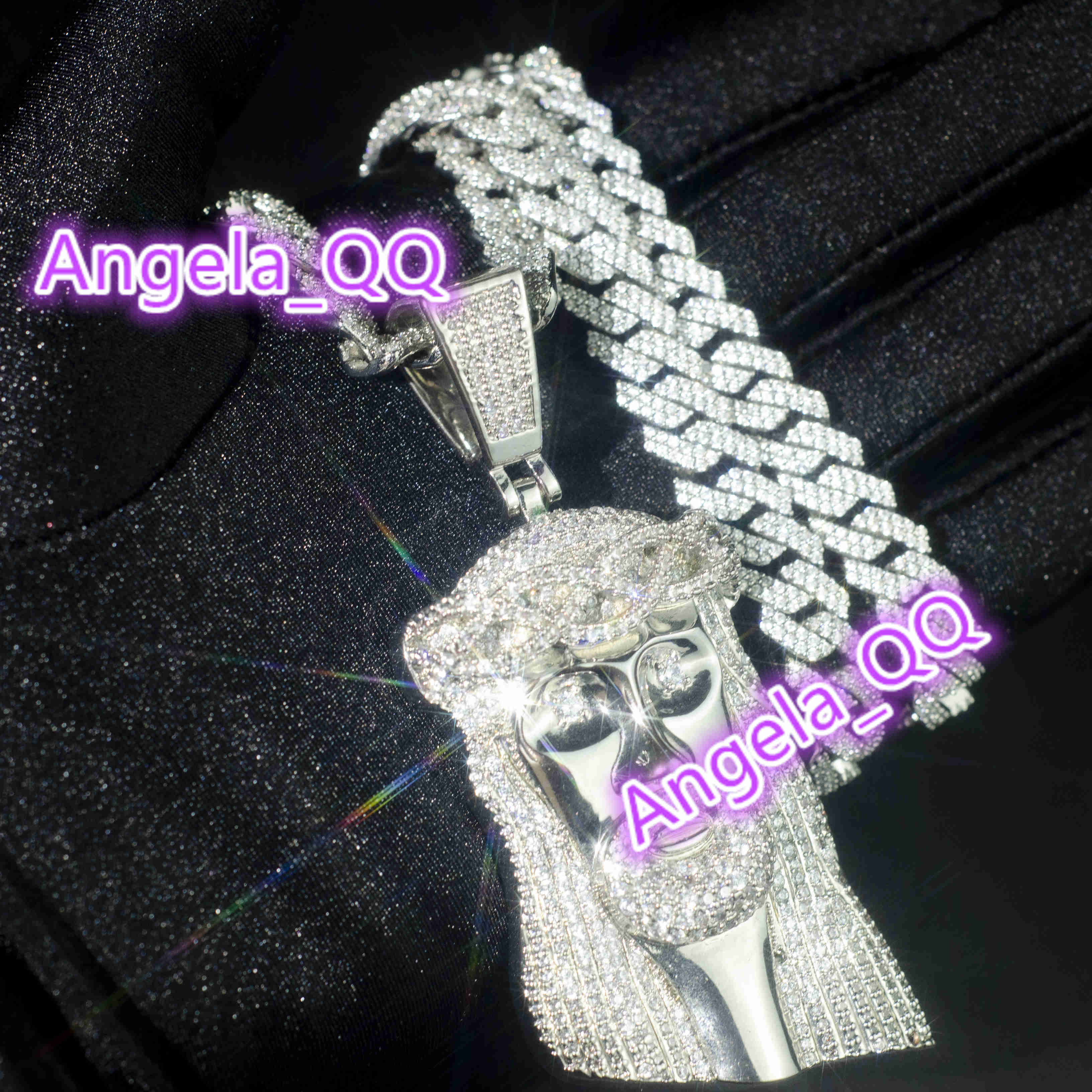 Bereal Pass Diamond Tester VVS Moissanite Custom Jesus Hip Hop Fine Jewelry Iced Out Pendant 925 Silver Men Necklace Pendant