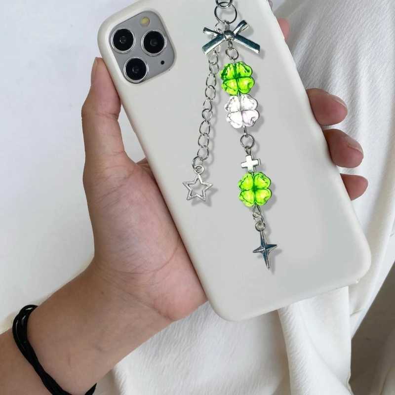 Butterfly Star Pendant Phone Charm Black Rope Beaded Key Chains Fashionable Bows Keyring Ornament for Phones Keys Bags W250604