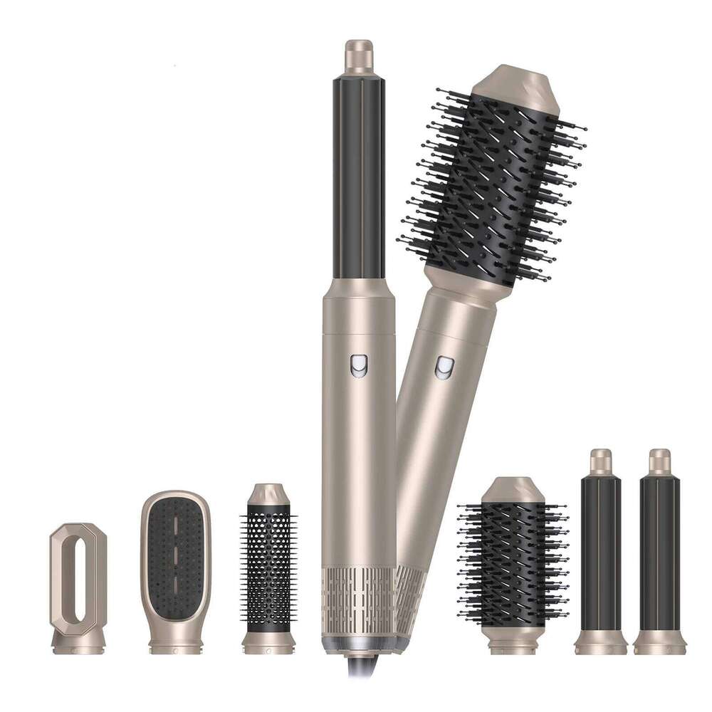 6 In 1 Dryer Warm Air Comb Automatic Curling Iron Straightening Brush Hair Styling Tool