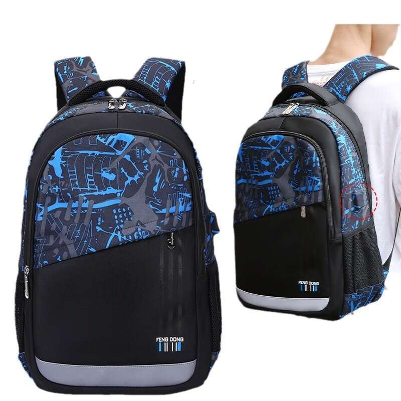 Men's Backpack for Middle Students, School Laptop Bag, Lightweight and Durable with Night Glow