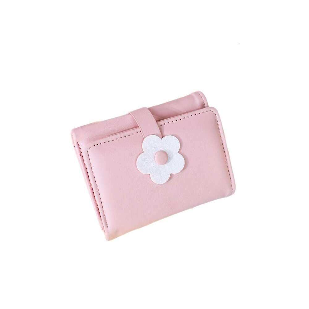Trendy Coin Purse 2025 Women's Short Cute Small Flower Korean Style Student 70% off Wallet Card Holder