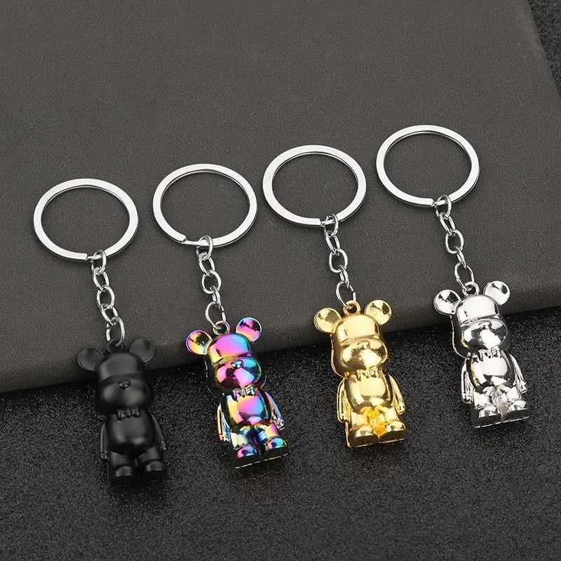 New Arrival Bear metal car key jewelry violent bear keychain backpack mobile phone pendant U250604