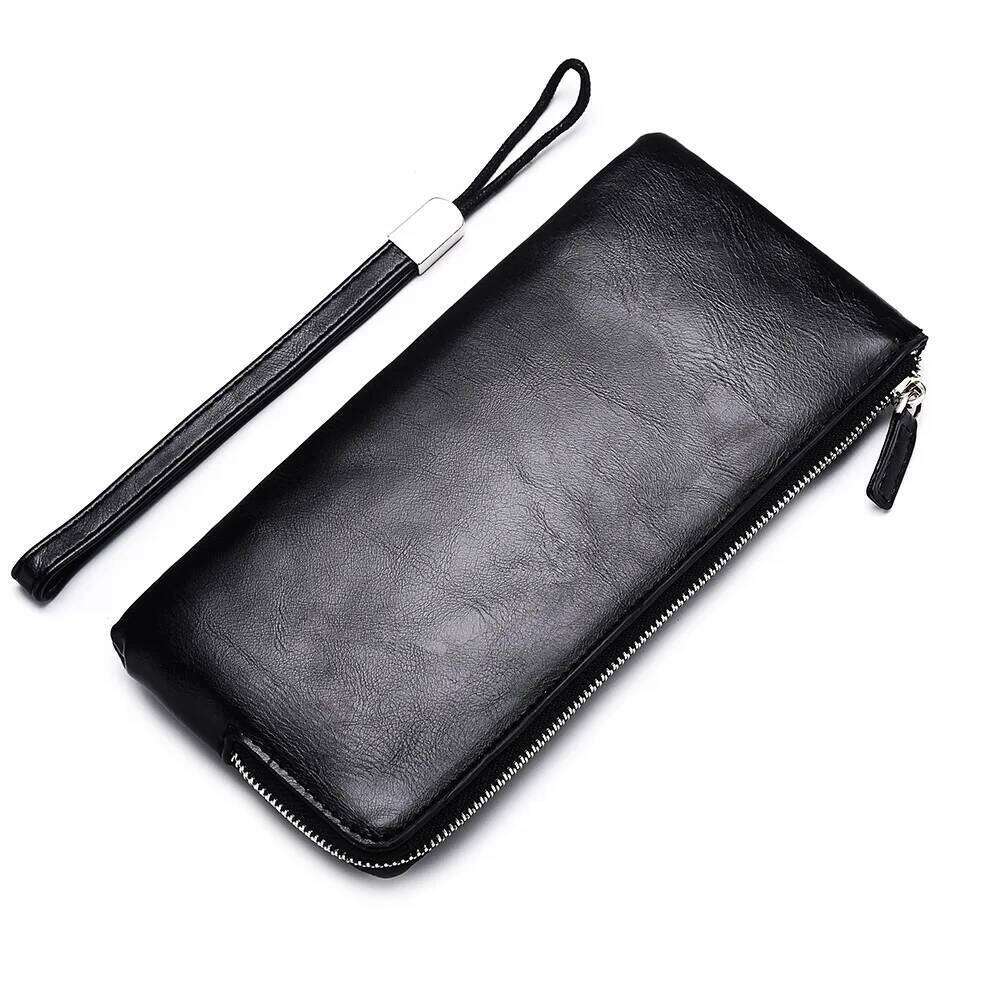 Men Wallets Classic Long Style Card Holder Male Purse Quality Zipper Large Capacity Big for cellphone Brand Wallet For Me