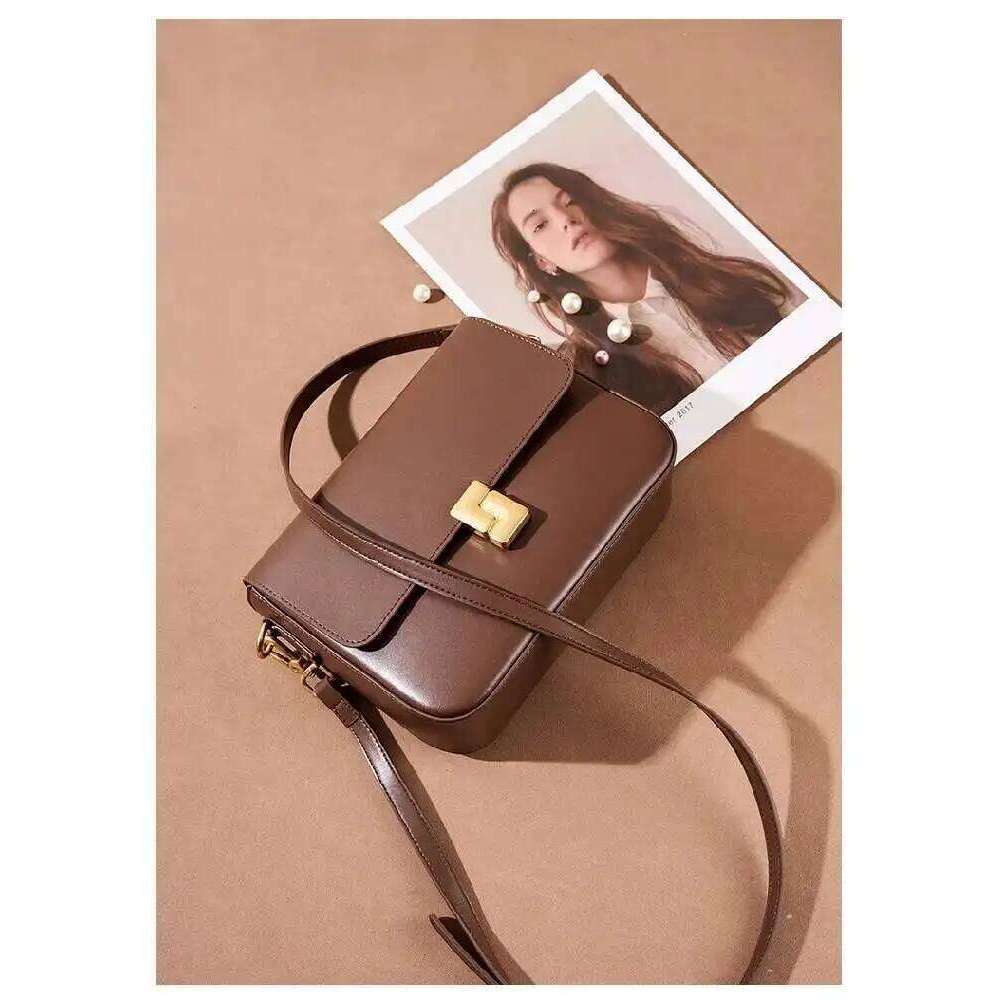 Women's Bags Designer Designer Bags Genuine Leather Women Crossbody Square High Quality Cowhide Women's Commuter Shoulder Bag