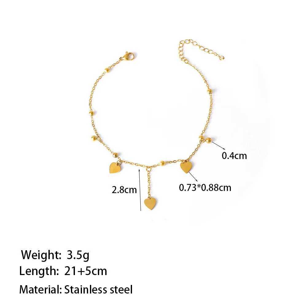 Love Heart Tassel Anklet for Women Delicate Pendant Anklet Bracelet Fashion Summer Jewelry Gifts W250604