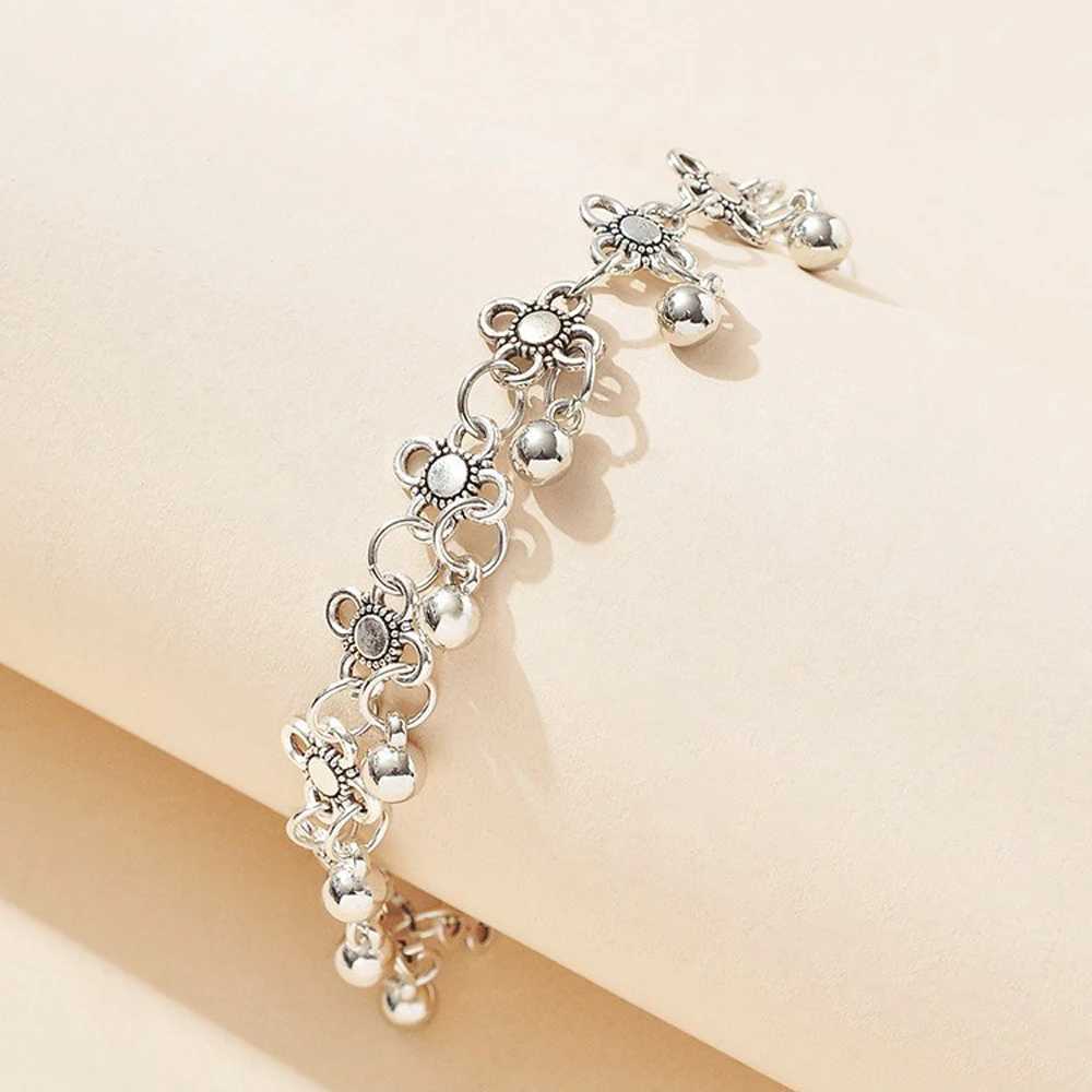 1 Pcs Vintage Gypsy Bells Bracelet Anklet for Women Sexy Summer Beach Party Foot Chains Water Drop Tassel Turkey Anklets Jewelry W250604