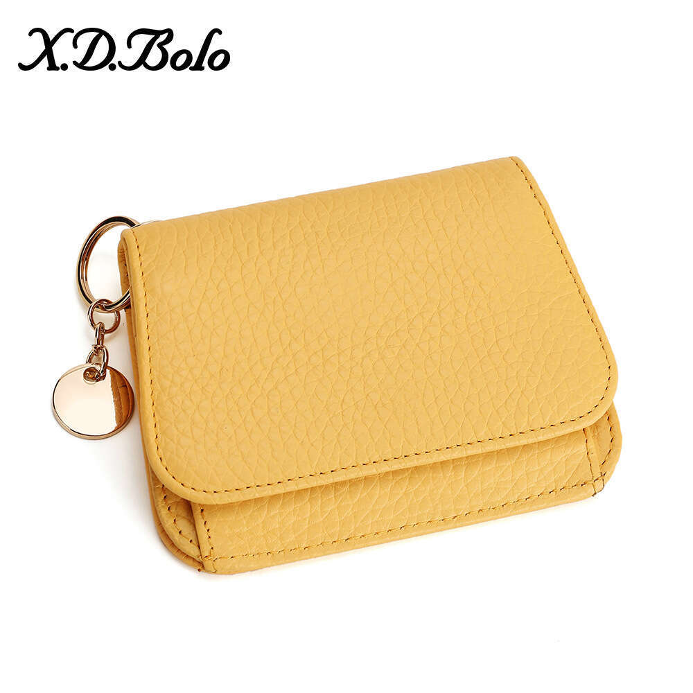 Korean Style Women's Wallet Genuine Leather Short INS Cowhide RFID High-end Card Holder Zipper Coin Purse