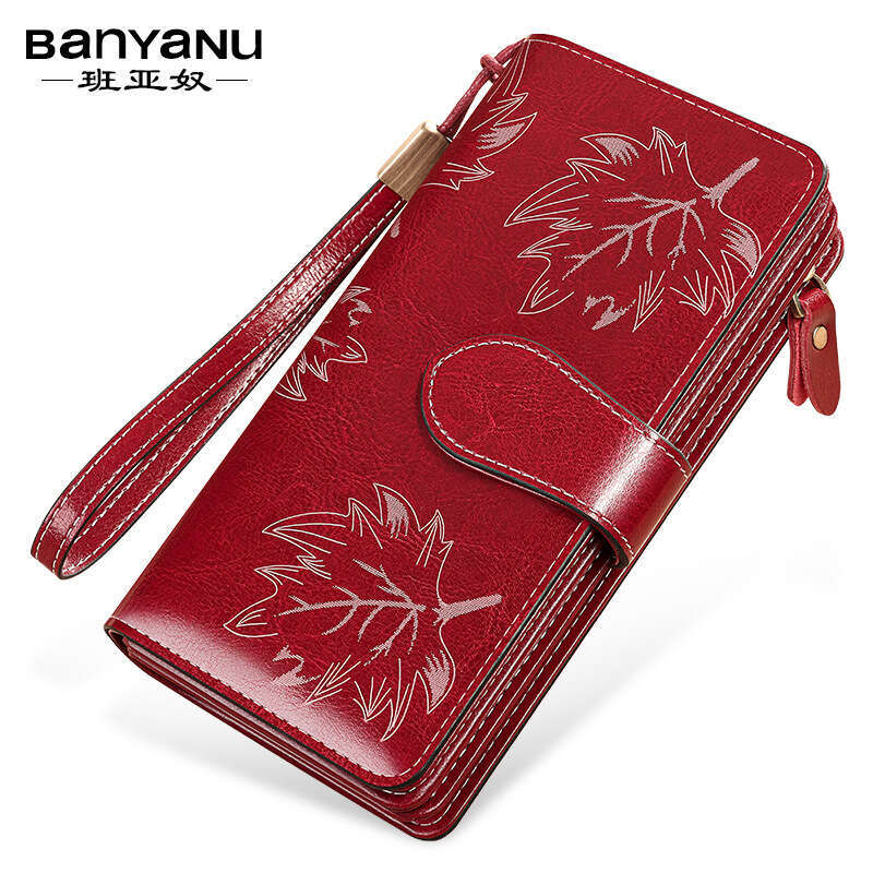 Purse Women's Long Zipper Multi-Card Slot Genuine Leather Large Capacity Clutch Fashion Cowhide Wallet
