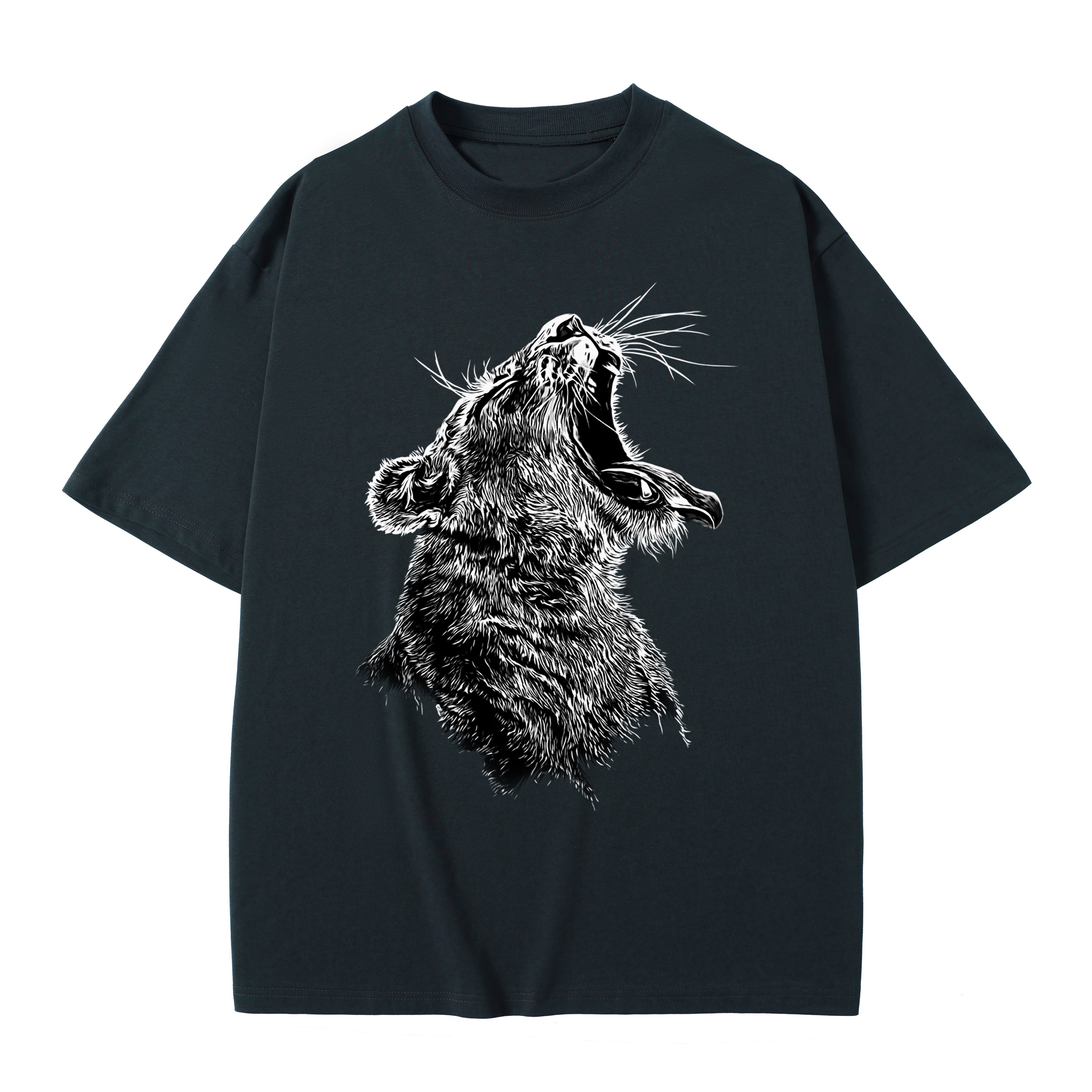 BROADTRUE T-shirt men's top designer cotton T-shirt the lion short sleeved clothing high-quality fashionable T-shirt