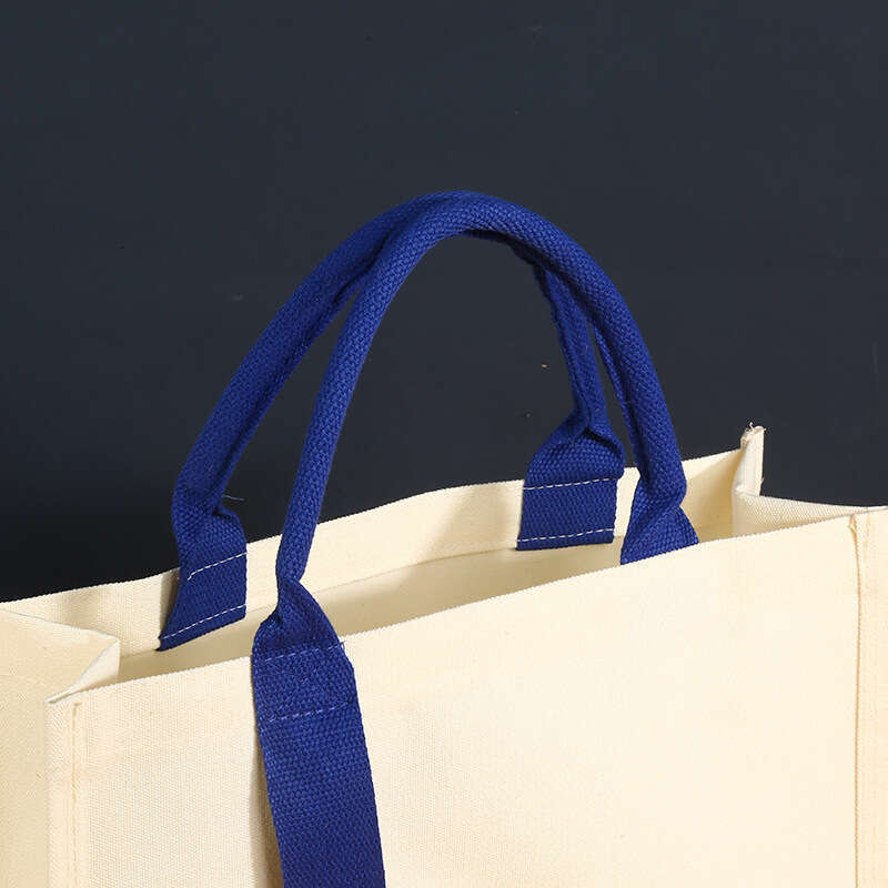 Canvas Tote Bag Pattern Thickened Handheld Ribbon Large Capacity Corporate School Advertising Promotion Printed