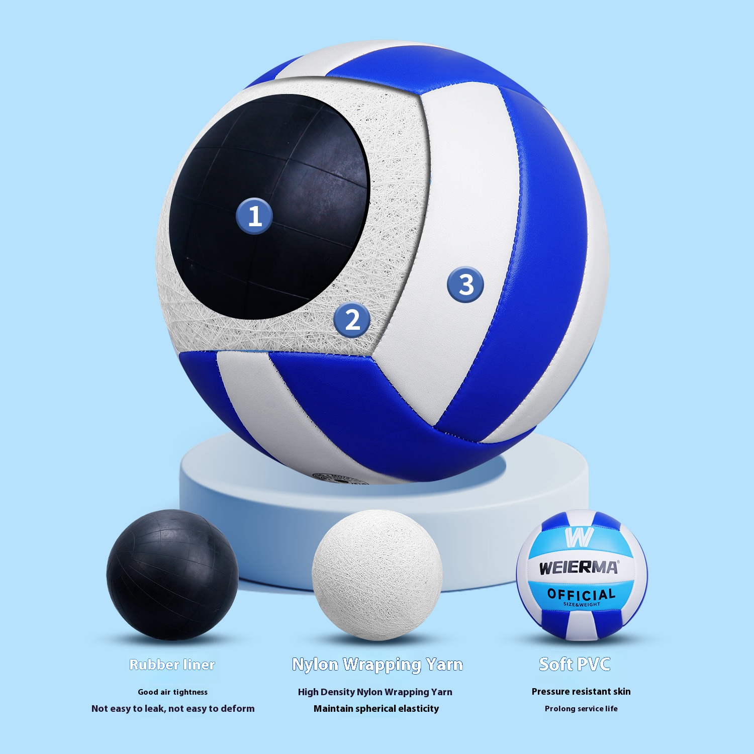 Exam-Specific Volleyball| Official Size & Weight for School Tests & Training | Durable PU Leather