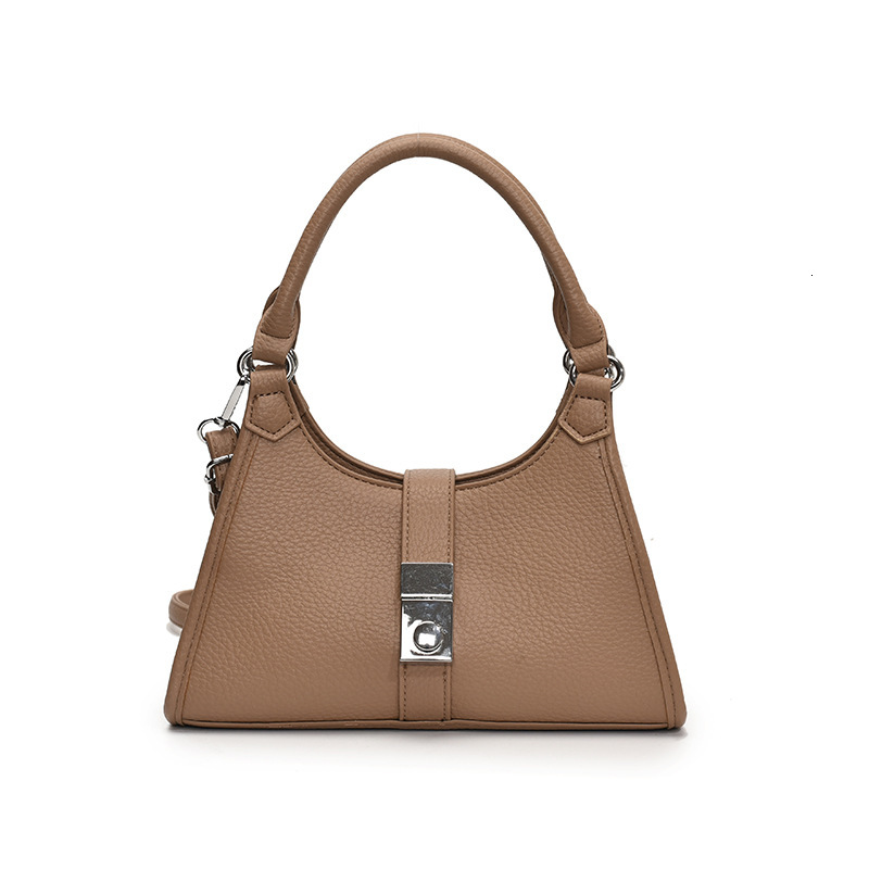 designer Vintage Simple Lock Handbag for Women 2025 New Trendy Fashion Single Shoulder Underarm Bag High-end Crossbody Bag for Women