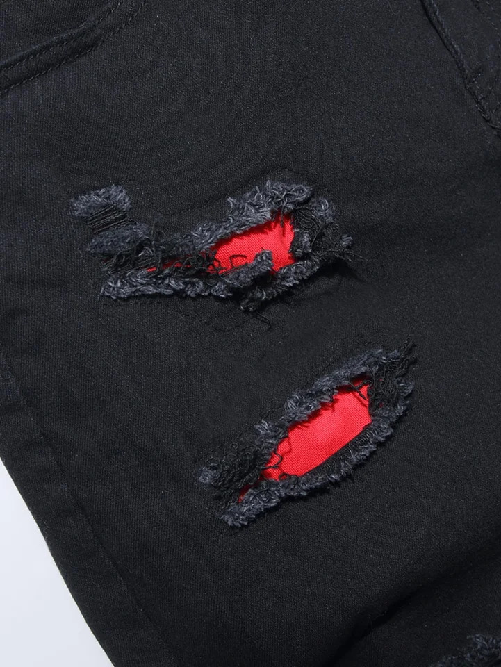 Summer Slim Stretch Men Short Jeans Fashionable Retro Patchwork Denim Shorts Streetwear Cotton Cargo Male 250529Z