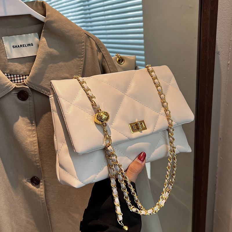 Black Free Shipping Bag For Women Shopping Bag 2025 New Fashionable High-end Single Designer Shoulder Small Square Bag Stylish Versatile Chain Crossbo