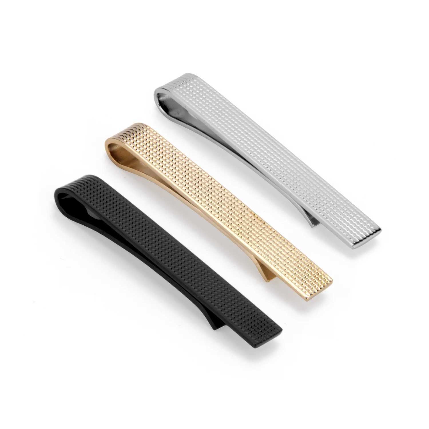 Simple Tie Clip Set Pin 5.5cm Wed Mens Tie Clip Minimalist Tie Clips And Cufflinks Necktie Metal Pins Groomsmen Gifts With Box W250604