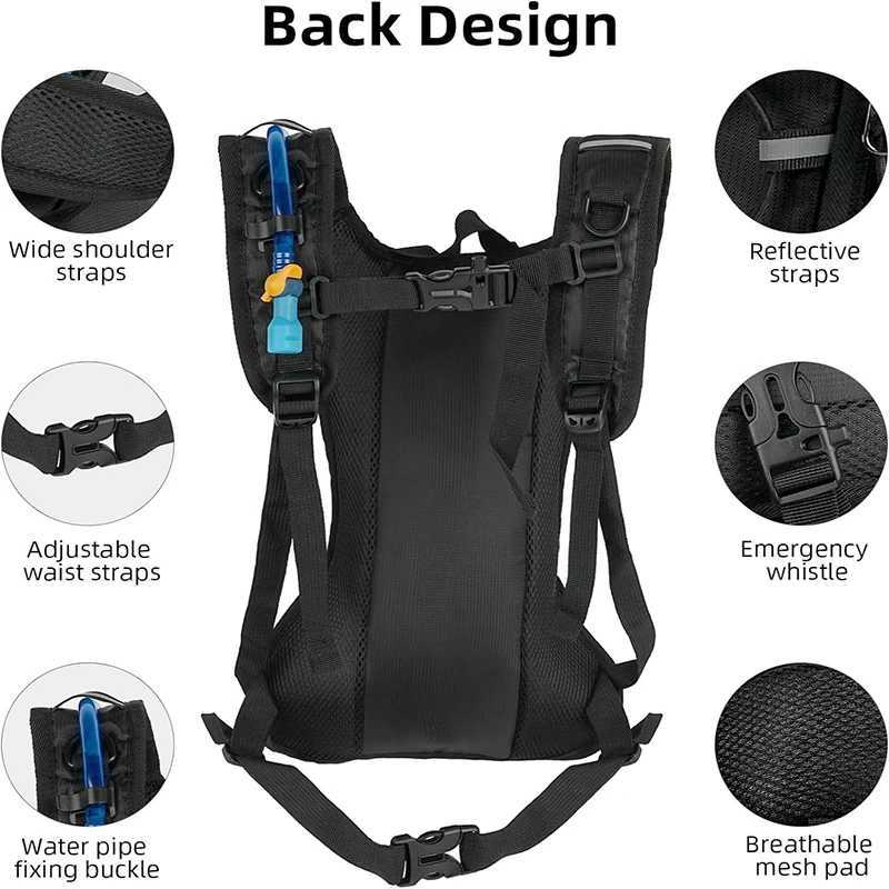New 12L Outdoor Sport Bike Cycling Running Hiking Hydration Bag Storage Helmet Pack Waterproof UltraLight Bladder Backpack W250603