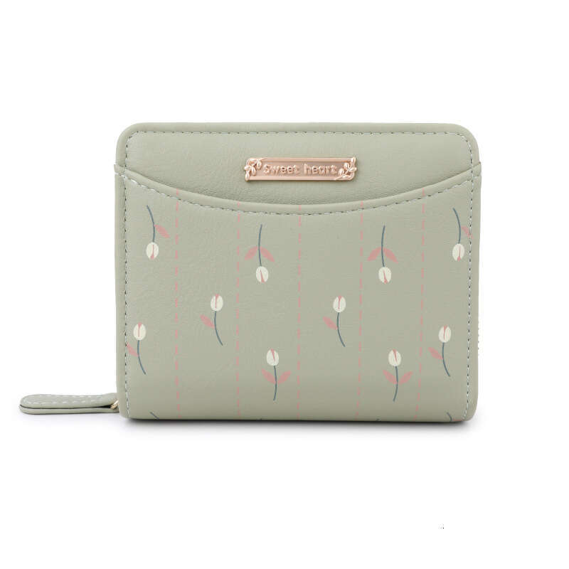 New Women's Short Wallet Floral Multi-Card Slot Mini Coin Purse Storage Bag