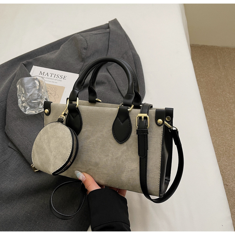 Women's Handbag 2025 New Free Shipping Fashion Color-blocking Retro Versatile Shopping Bag Simple Commuter Shoulder Designer Crossbody Bag