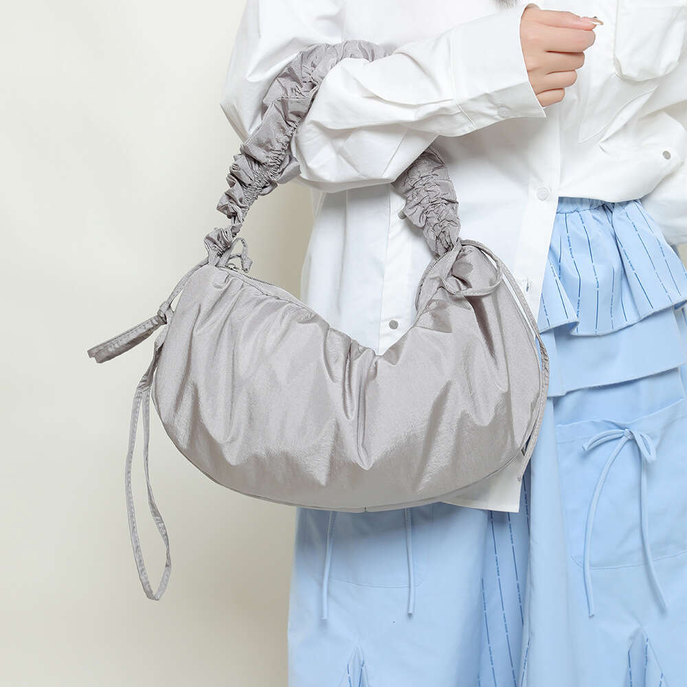 Korean Wrinkled Mercerized Cloud Niche Designer Underarm Shoulder Large Capacity Dumpling Nylon Crossbody Bag