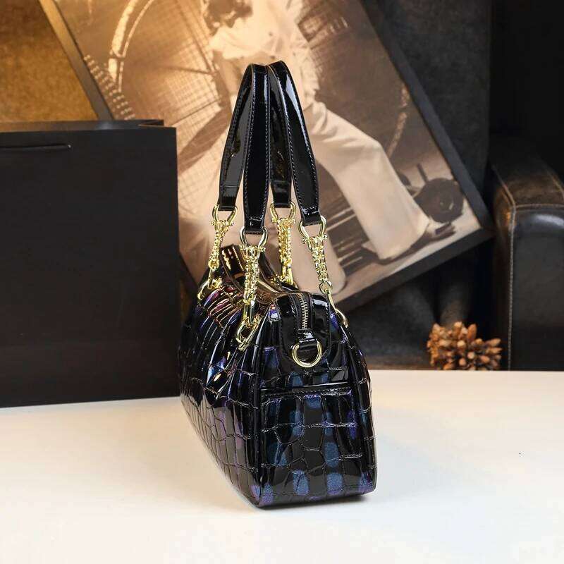 Genuine Leather Women Handbags 2024 New Fashion Female Portable Tote Bag Large-Capacity Cowhide Middle-Aged Mother Shoulder Bags