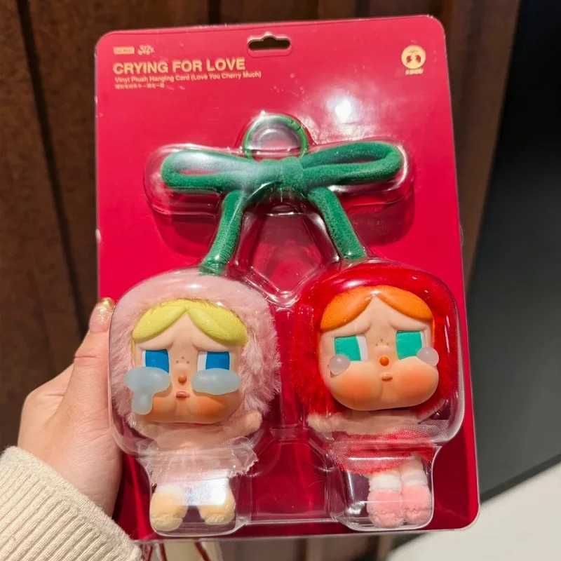 New Genuine Crybaby Love You Cherry Much Series Fashion Hanging Card Cute Plush Doll Pendant Bag Ornament Keychain Fans Gift M250604