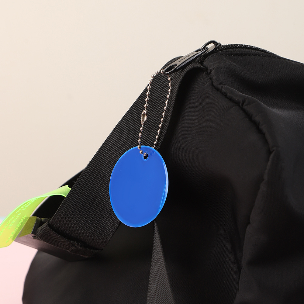 Simple Design Circular PVC Small Card Glow-in-the-Dark Backpack Charm - Multiple Colors Available for Custom Wholesale